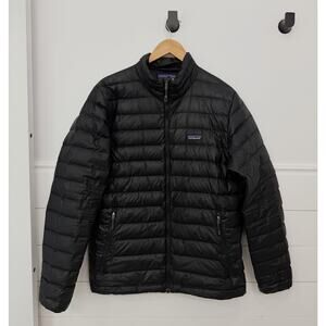 Men’s Patagonia Down Sweater Jacket Puffer Coat Black Size M